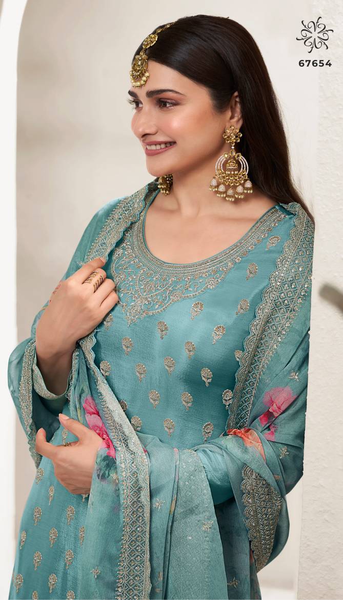 Shalini By Vinay Chinon Embroidery Wedding Salwar Suit Wholesale Market